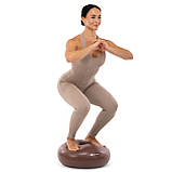 Фітбол м'яч для балансу Пончик сатин BLOOM Коричневий (діаметр 45 см) LB7053-01, фото 2