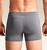 Чоловічі однотонні труси боксери сірі Cotonella AU425, фото 2
