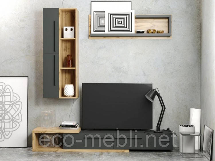 Вітальня Кальвадос  дуб тахо/антрацит  ВМК Україна, фото 1