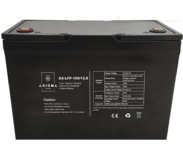 Акумулятор літієвий LiFePo4, Axioma Energy AX-LFP-100/12.8 (100 A/год., 12.8 В)