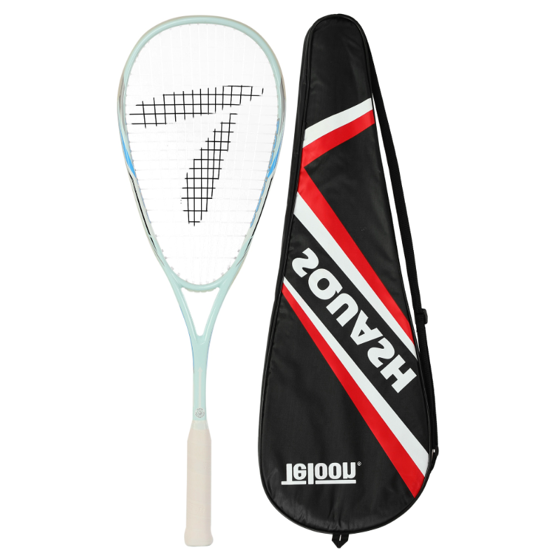 Композитна ракетка для сквошу Teloon Tour 181 середнього рівня 685 мм / 27 in з чохлом для зберігання. Блакитний