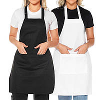 Фартук з саржевої тканини чорний