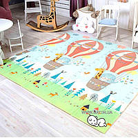 Дитячий ігровий килимок K02 Ведмедик на повітряній кулі ПРЕМІУМ