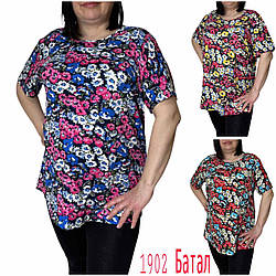Футболка жіночі квіти Батал 4хл-8хл