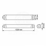 LED світильник IP65 лінійний магістральний VIDEX 36W 1,2М 5000K 220V (VL-BNWL-36125), фото 3