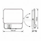LED прожектор VIDEX F3 50W 5000K з датчиком руху 220V Black (VLE-F3-0505B-S), фото 6