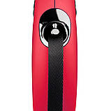 Рулетка Flexi New Classic червона для собак, стрічка розмір M 5м, фото 2