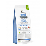 Сухий корм Brit Care Dog Sustainable Adult Large Breed для собак великих порід з куркою та комахами 12 кг, фото 3