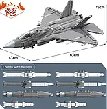 Конструктор  Qman 23017 Военный самолет shenyang j-35 Истребитель 63 см   2637 деталей, фото 8