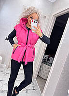 Жіночий жилет об'ємний із капюшоном