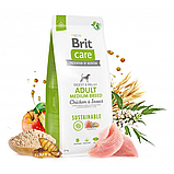 Сухий корм Brit Care Dog Sustainable Adult Medium Breed для собак середніх порід з куркою та комахами 12 кг, фото 5