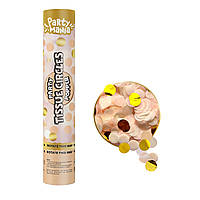 Хлопавка Преміум персикова тиш'ю із золотом 30 см | Partymania