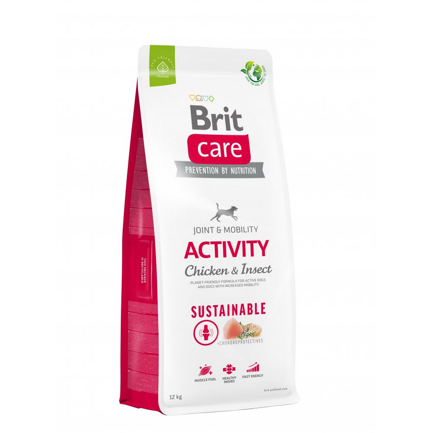 Сухий корм Brit Care Dog Sustainable Activity для собак з підвищеною активністю з куркою та комахами 12 кг
