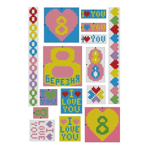 Алмазная мозаика-наклейка формат А4 АН-02