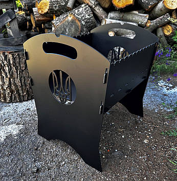 Розбірний мангал Герб України (3мм) в чохлі