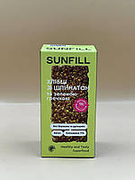 Хлібці зі шпинатом та зеленою гречкою Sunfill, 91г