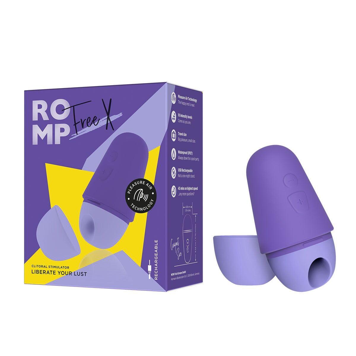 Силиконовый вакуумный стимулятор для клитора ROMP Free X