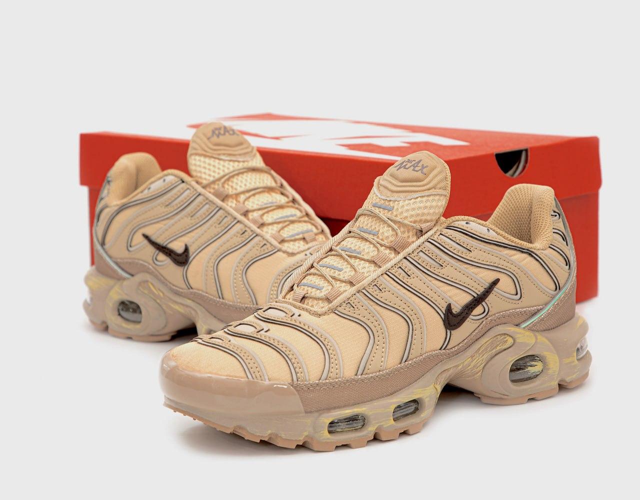 Чоловічі кросівки Nike Air Max Plus TN Sesame Жовті Взуття Найк Аір Макс Плюс текстиль шкіра демісезон