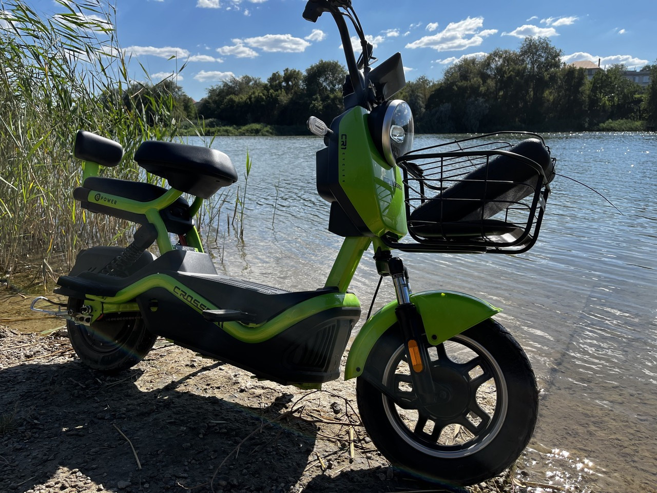Електрокутер двоколісний для дорослих і підлітків Crosser 60V/20AH/500W 40 км/год Зелений, фото 1