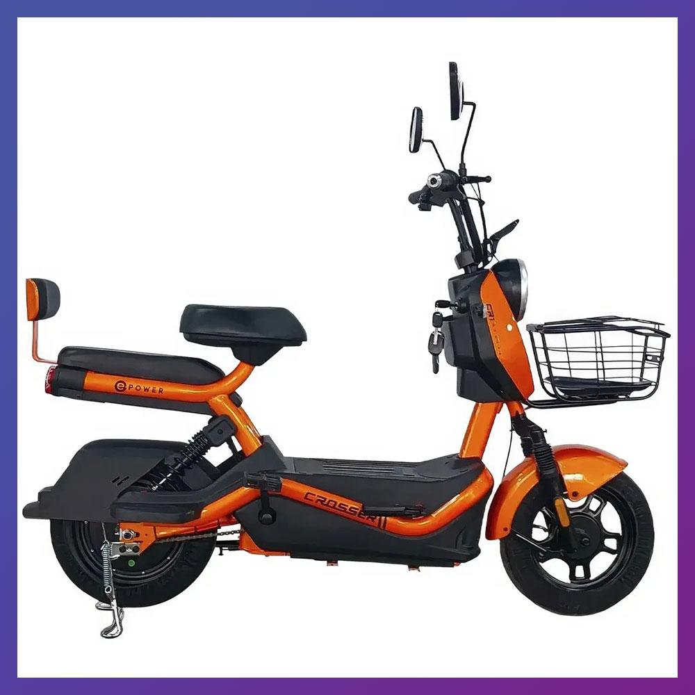 Електрокутер двоколісний для дорослих і підлітків Crosser 60V/20AH/500W 40 км/год Жовтогарячий, фото 1