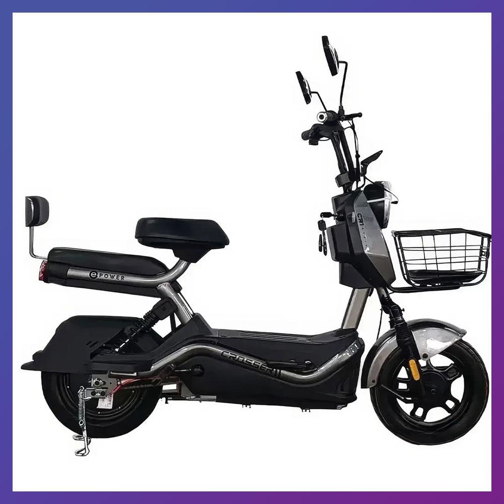 Скутер на акумуляторі двоколісний для дорослих і підлітків Crosser 60V/20AH/500W 2025 40 км/год Сірий, фото 1