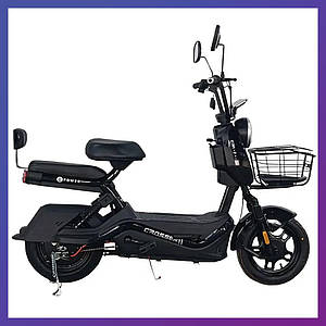 Скутер на акумуляторі двоколісний електричний для дорослих та підлітків Crosser 60V/20AH/500W 40 км/год Чорний