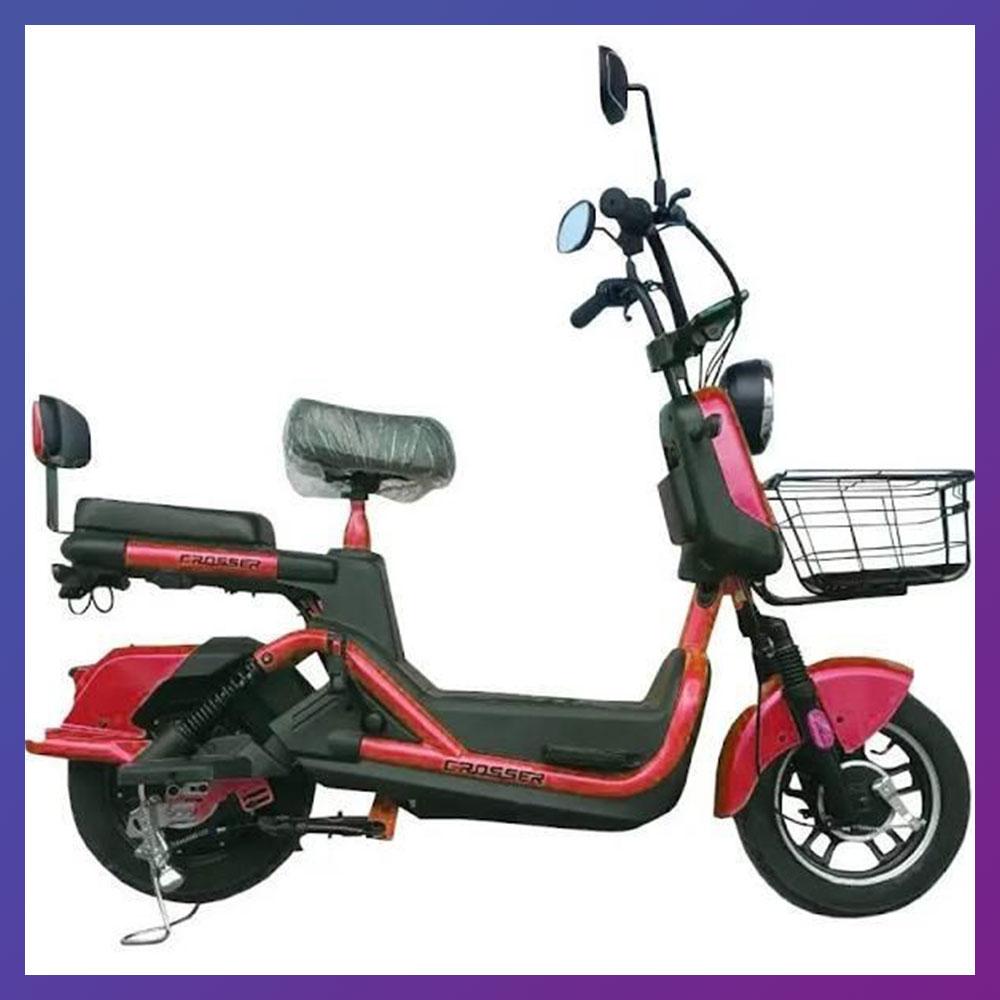 Скутер на акумуляторі двоколісний для дорослих і підлітків Crosser 60V/20AH/500W 2025 40 км/год Червоний, фото 1