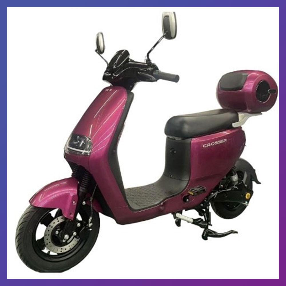 Електрокутер двоколісний для дорослих і підлітків Crosser 72V/45AH/800W Батарея літій ферофосфат Рожевий, фото 1