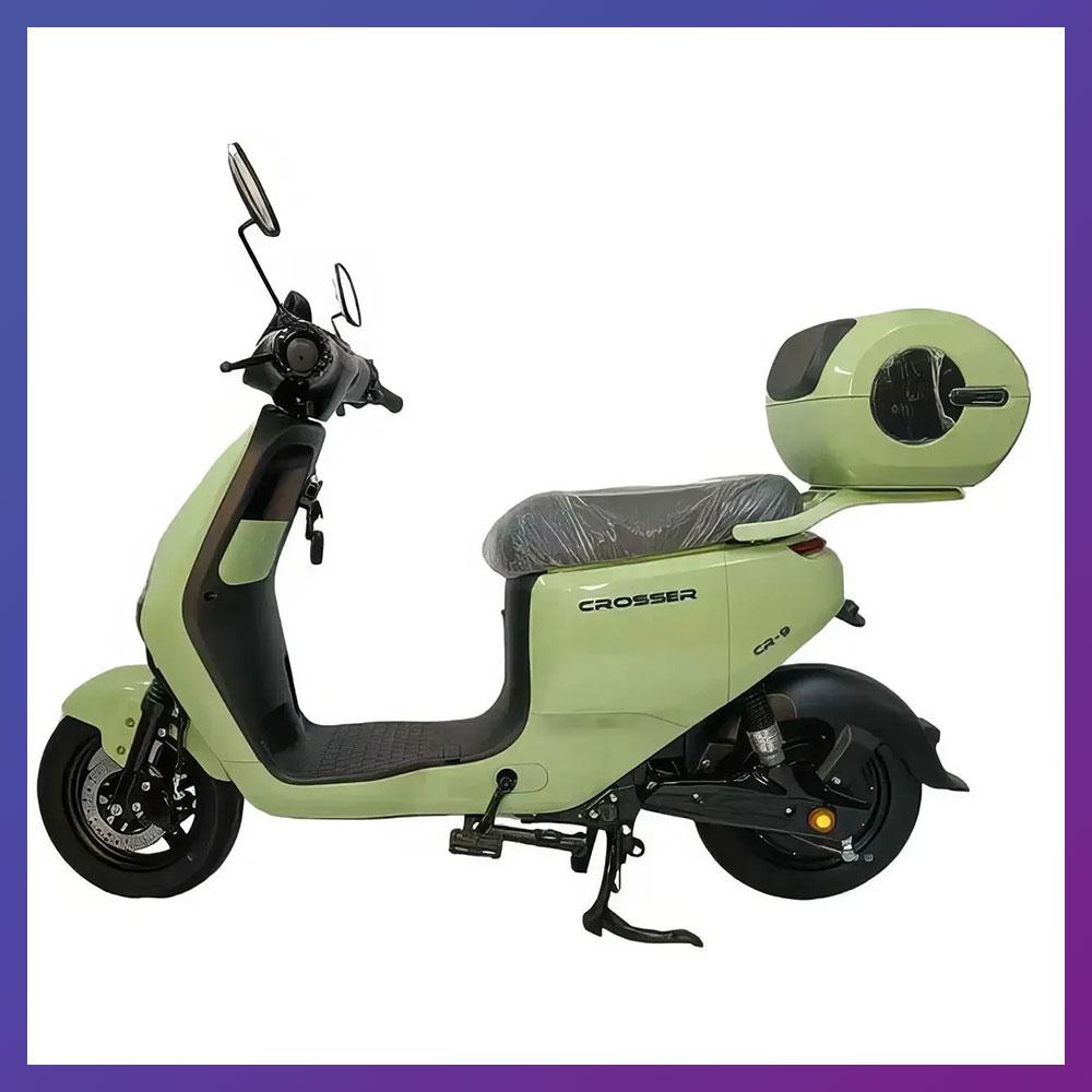 Електрокутер двоколісний для дорослих і підлітків Crosser 72V/45AH/800W Батарея літій ферофосфат М'ятний, фото 1