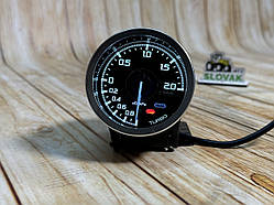Прилад покажчик тиску турбіни стрілковий Defi 14801 LED діодний 7-відів підсвітки Ø60 mm + кронштейн