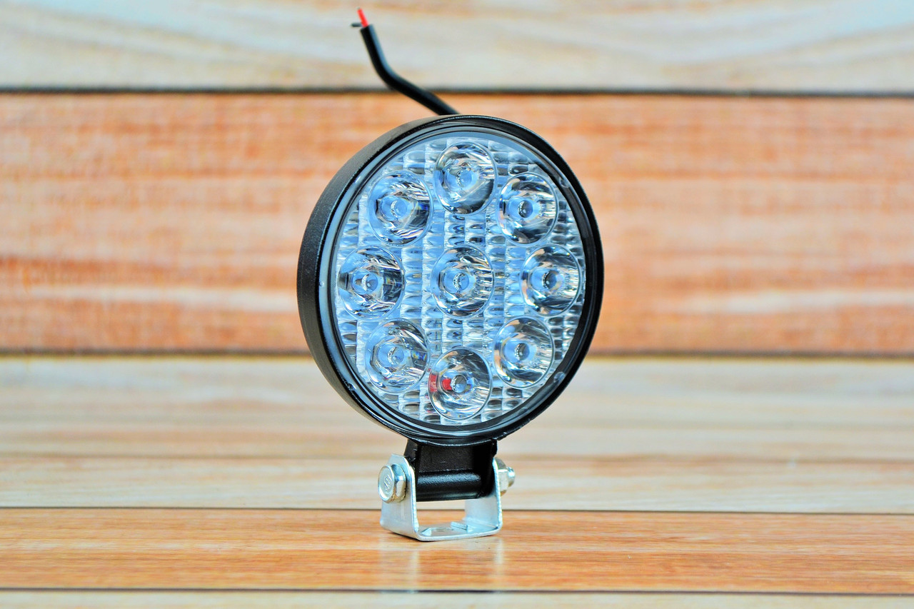 Фара LED Кругла 27W 6000K (9 діодів) (8.5 см х 8.5 см х 1.5 см) Mini