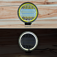 Світлодіодна LED-фара робоча 72W + Білий ДХО (товщина 20 мм)