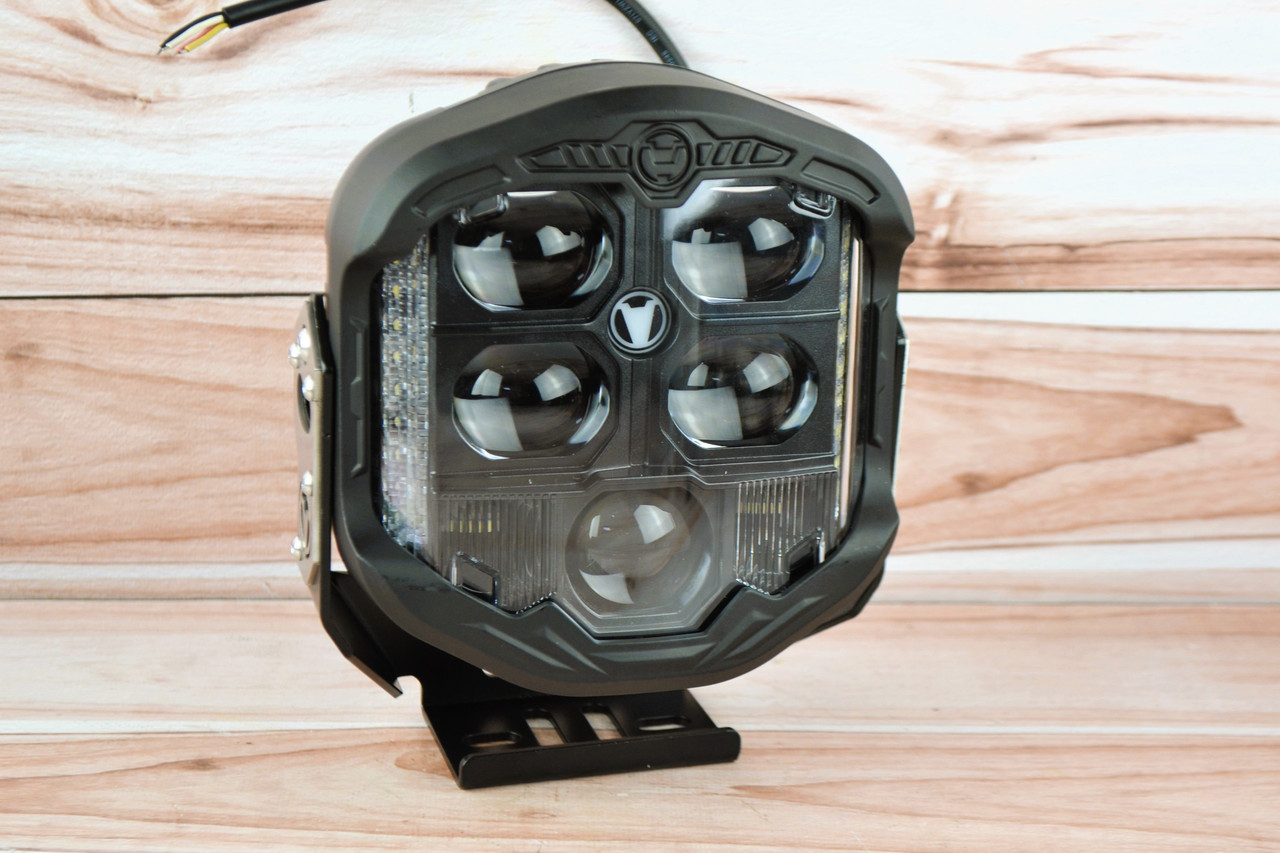 Фара LED кругла Лінзована 96W 6000K Дальнє + ближнє світло (Ø20 см* 8см)