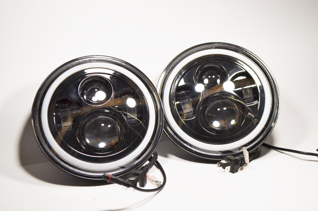 Світлодіодна LED-фара 75 Вт Нива, УАЗ 469, ВАЗ 2101, 2121, FJ Cruiser, мотоцикл, мото 7 дюйм