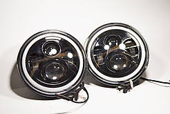 Світлодіодна LED-фара 75 Вт Нива, УАЗ 469, ВАЗ 2101, 2121, FJ Cruiser, мотоцикл, мото 7 дюйм
