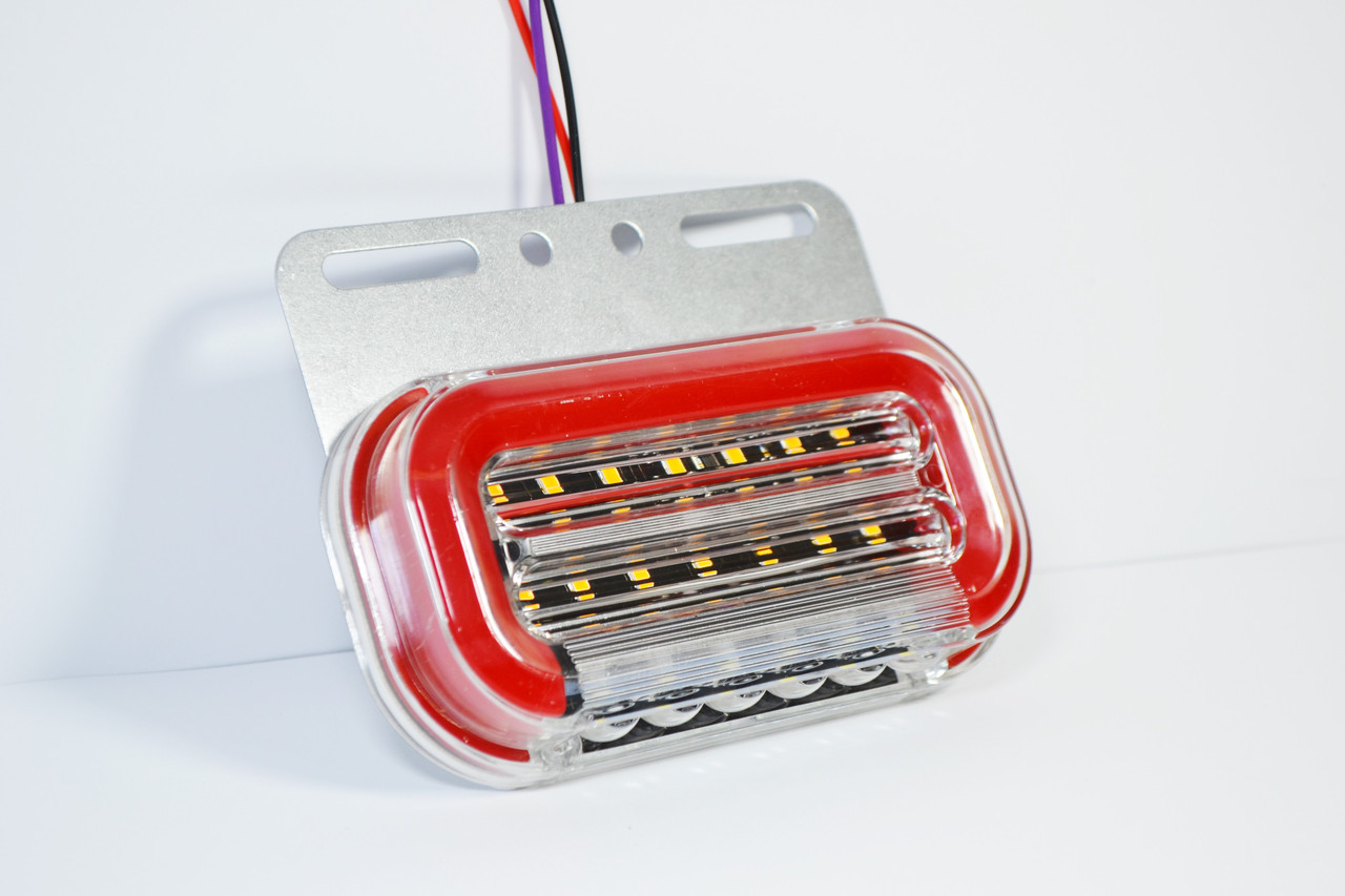 Габаритний LED-ліхтар з рухомим поворотом та підсвіткою 24V червоний (1 шт.) доза 2 шт NEW