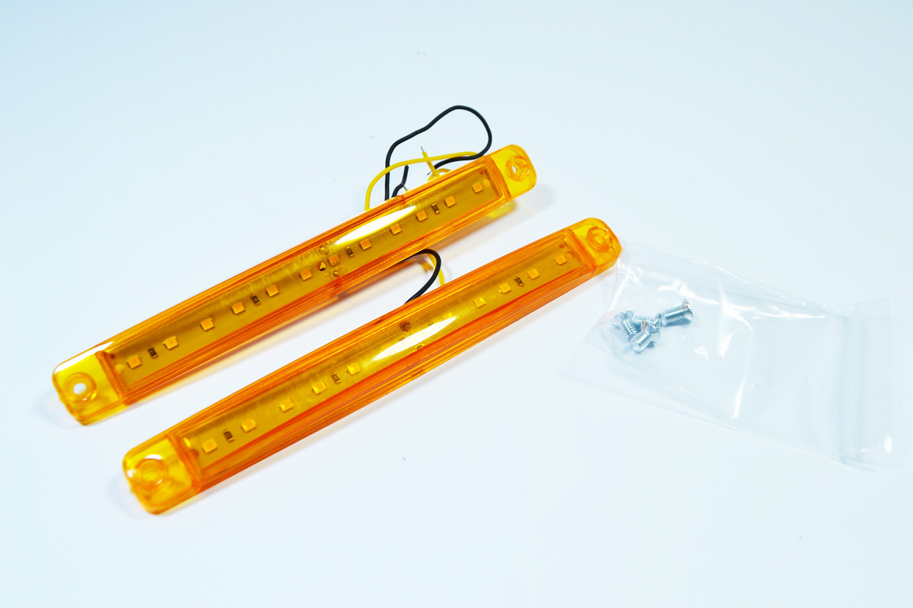Габарит LED (NTK) 24v 12-діодний жовтий 2 шт (Комплект)