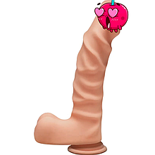 Фалоїмітатор Doc Johnson The D — Ragin D — 9 Inch With Balls — ULTRASKYN — White, діаметр 5,1 см