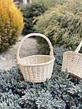 Кошик вибілена 🎀 з цільної лози. Арт:2077, фото 2