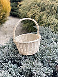 Кошик вибілена 🎀 з цільної лози. Арт:2077, фото 4