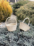 Кошик вибілена 🎀 з цільної лози. Арт:2077, фото 5