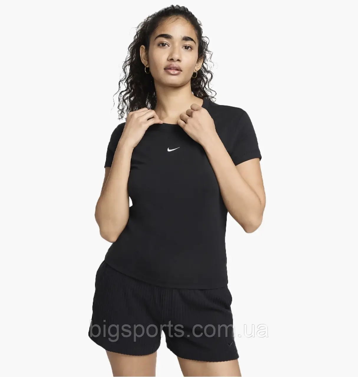 Футболка женская Nike W Nsw Nk Chll Knt Md Crp Black (арт. FV5508-010)