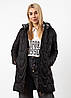 Жіноча куртка демісезонна чорна з лерпардовим принтом Monte Cervino, фото 7