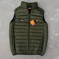 Жилет Ellesse для чоловіків чорний/хакі модний і практичний вибір із водовідштовхувальним матеріалом на щодень