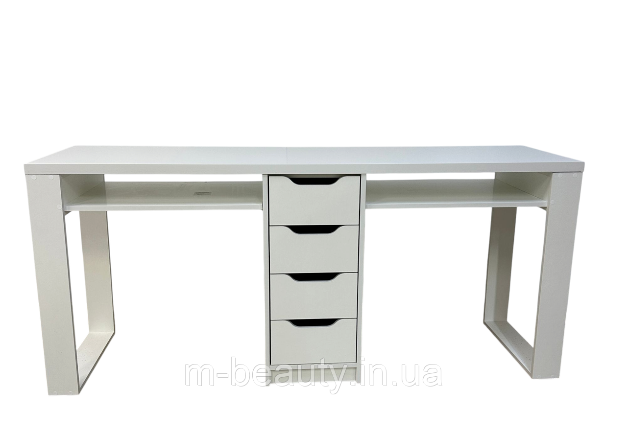 Манікюрний стіл для двох майстрів 180*50*75см СМ500-11, фото 1