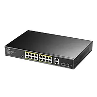PoE-комутатор 20-портовий некерований Cudy GS1018PS2 гігабітний з 16 портами PoE+, 200W (73-00558)