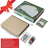 BONNYCO Led Book Light Дерев'яна складна лампа з дистанційним керуванням, 16 кольорів та таймер Настільна книжкова лампа, фото 8
