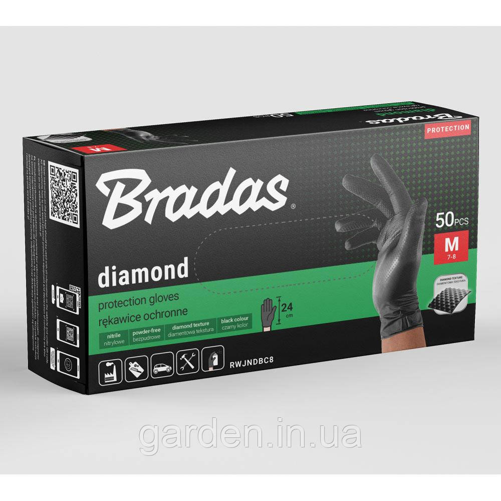 Нітрилові захисні рукавички, DIAMOND, розмір XXL, 10-11, чорний, RWJNDBC11