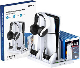 Підставка PS5 Fat / Slim з охолодженням зарядка для геймпада OIVO IV-P5246XW