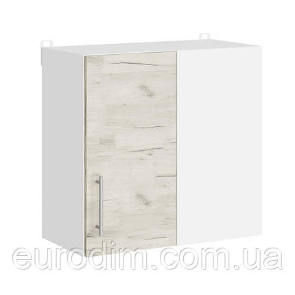 Кухонний модуль верхній кутовий Еверест Еко 600 дуб крафт білий/білий 60х30х58 см (DTM-071018), фото 1